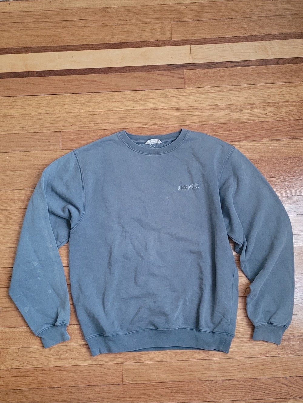 DJERF AVENUE STAPLE SWEATSHIRT WASHED GREY - Picture 3 of 6